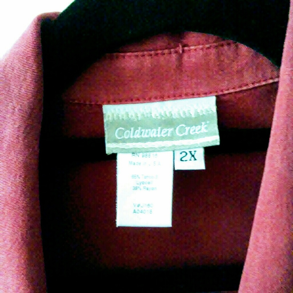 ColdWater Creek Raspberry Blouse - Picture 3 of 3